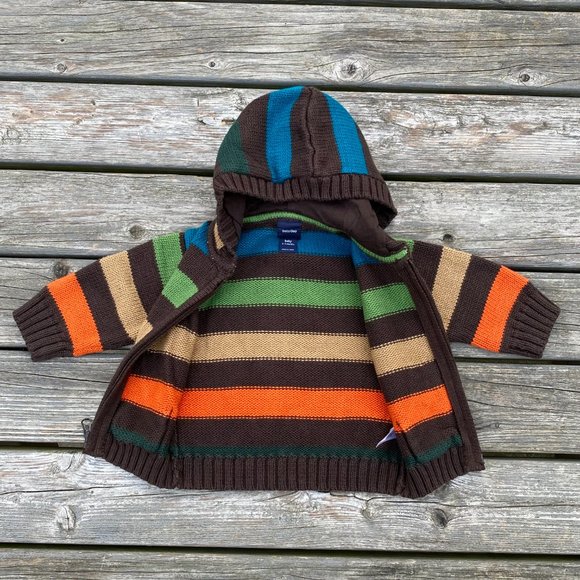 NWOT Baby Gap Infant Knit Sweater Hoodie - Picture 3 of 9